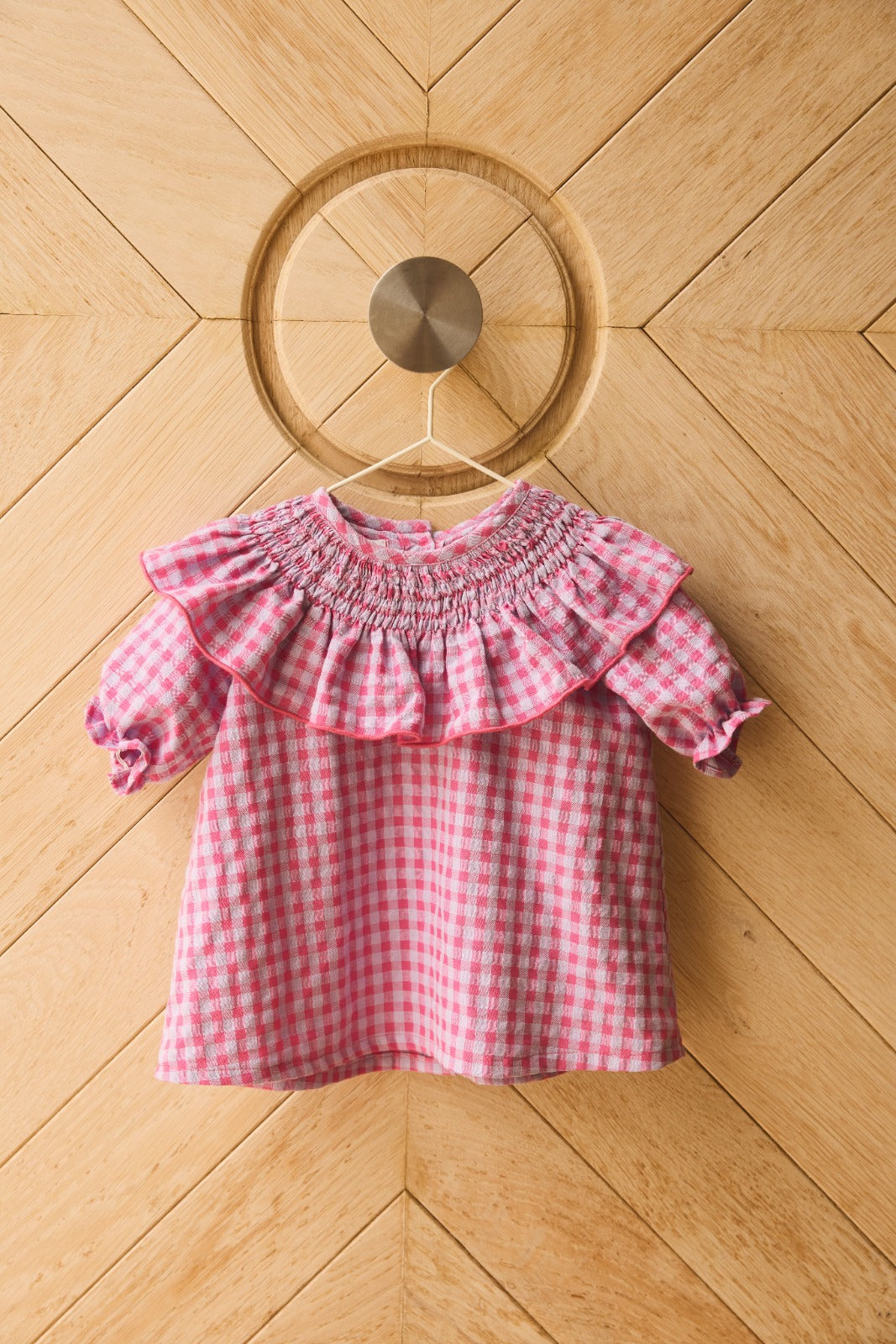 BLUSA VICHY FUCSIA