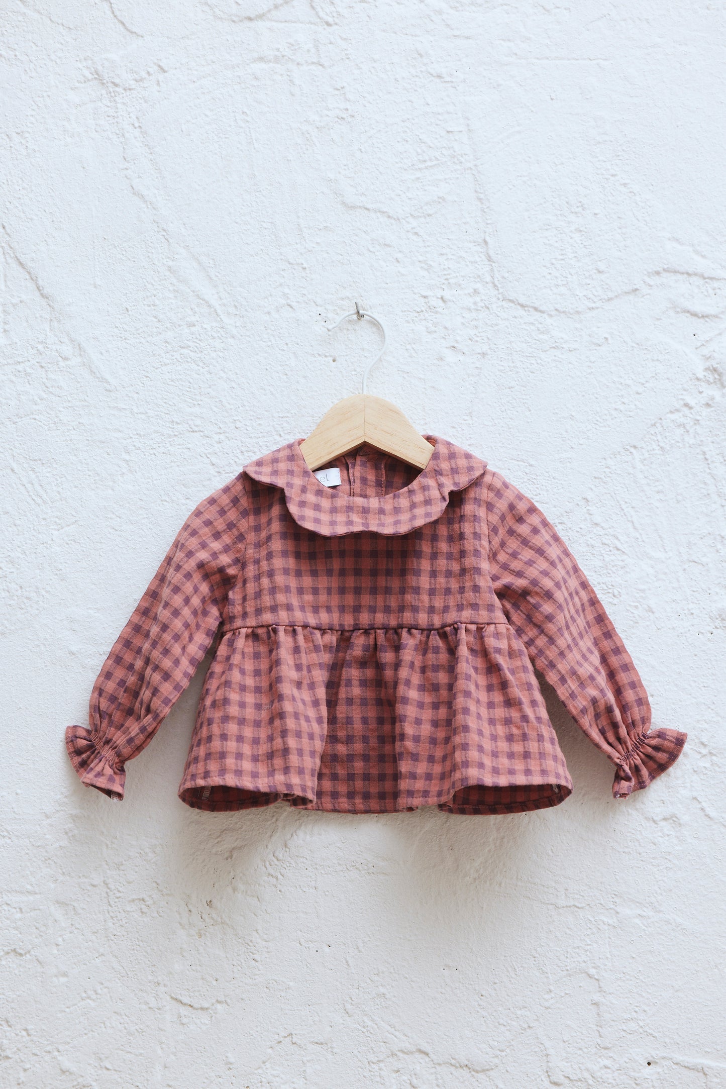 BLUSA VICHY CIRUELA