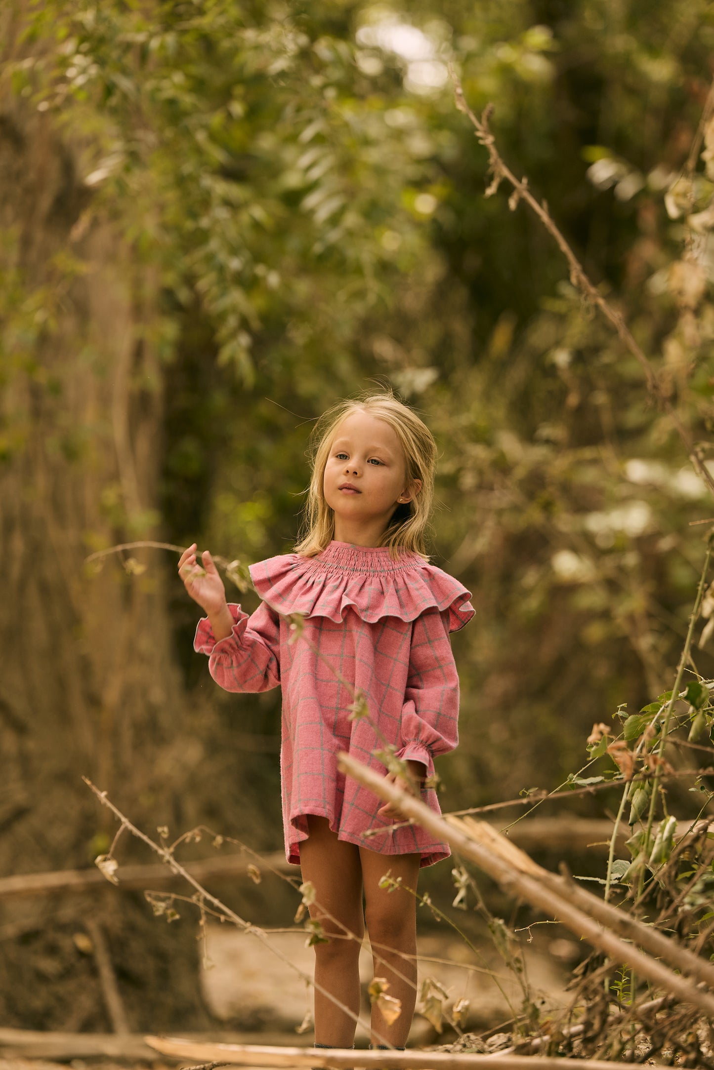 VESTIDO CUADRO ROSA