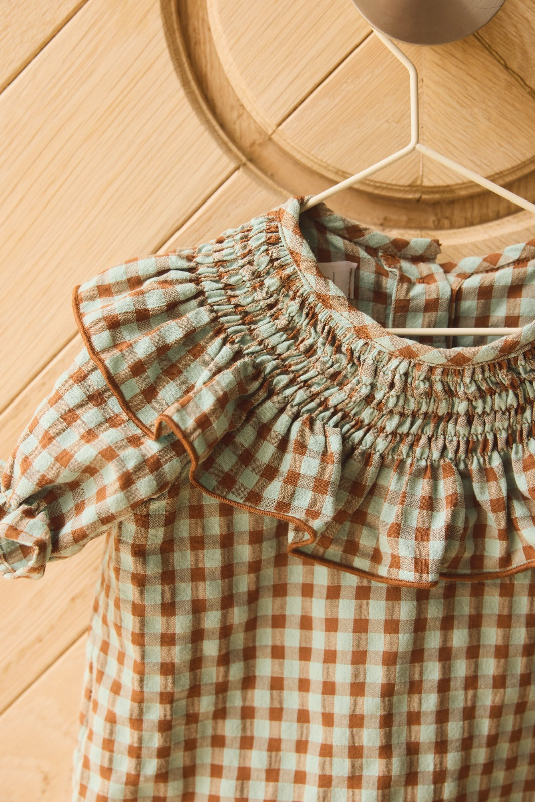 BLUSA VICHY MARRON