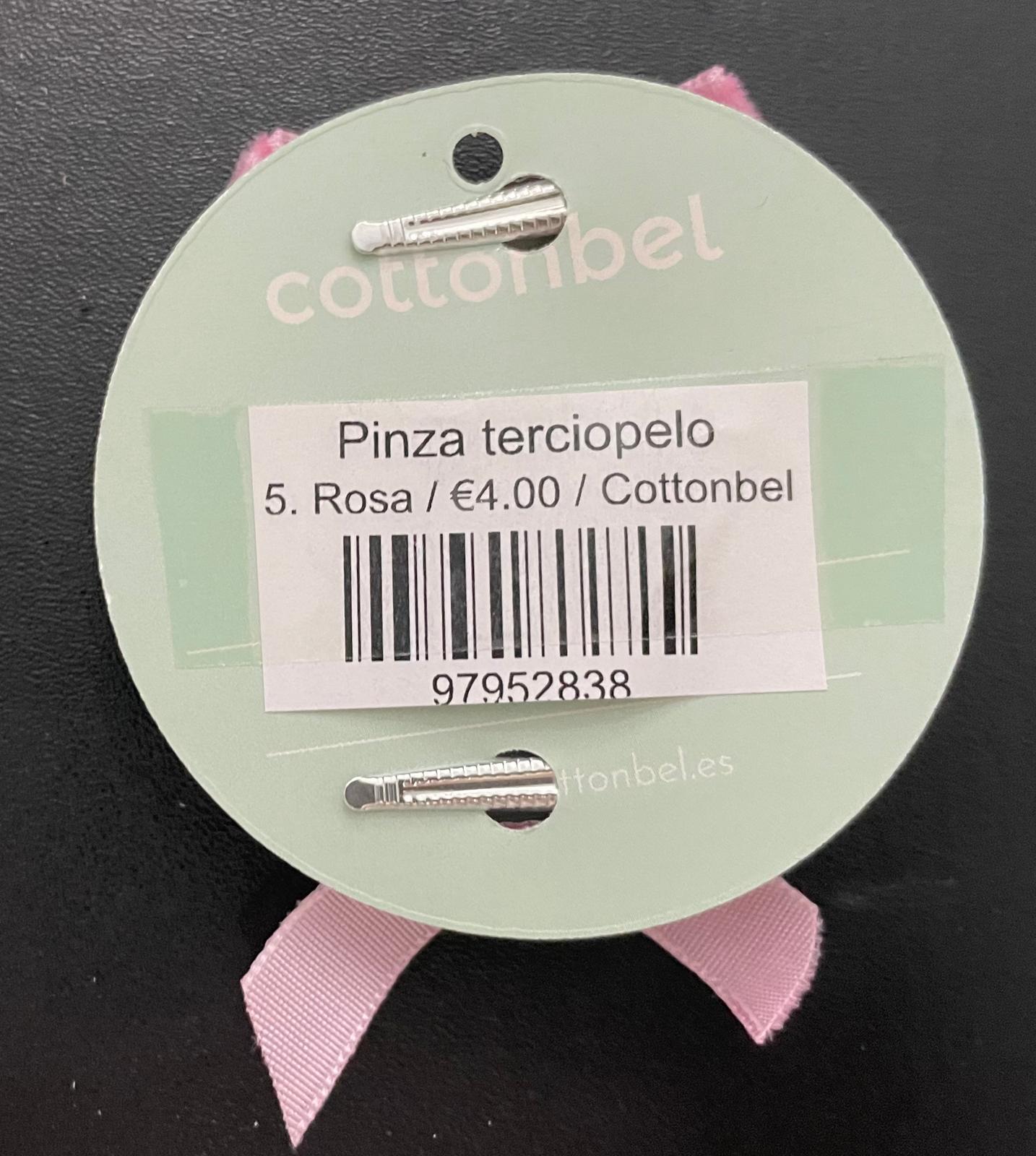 Pinza Terciopelo Rosa
