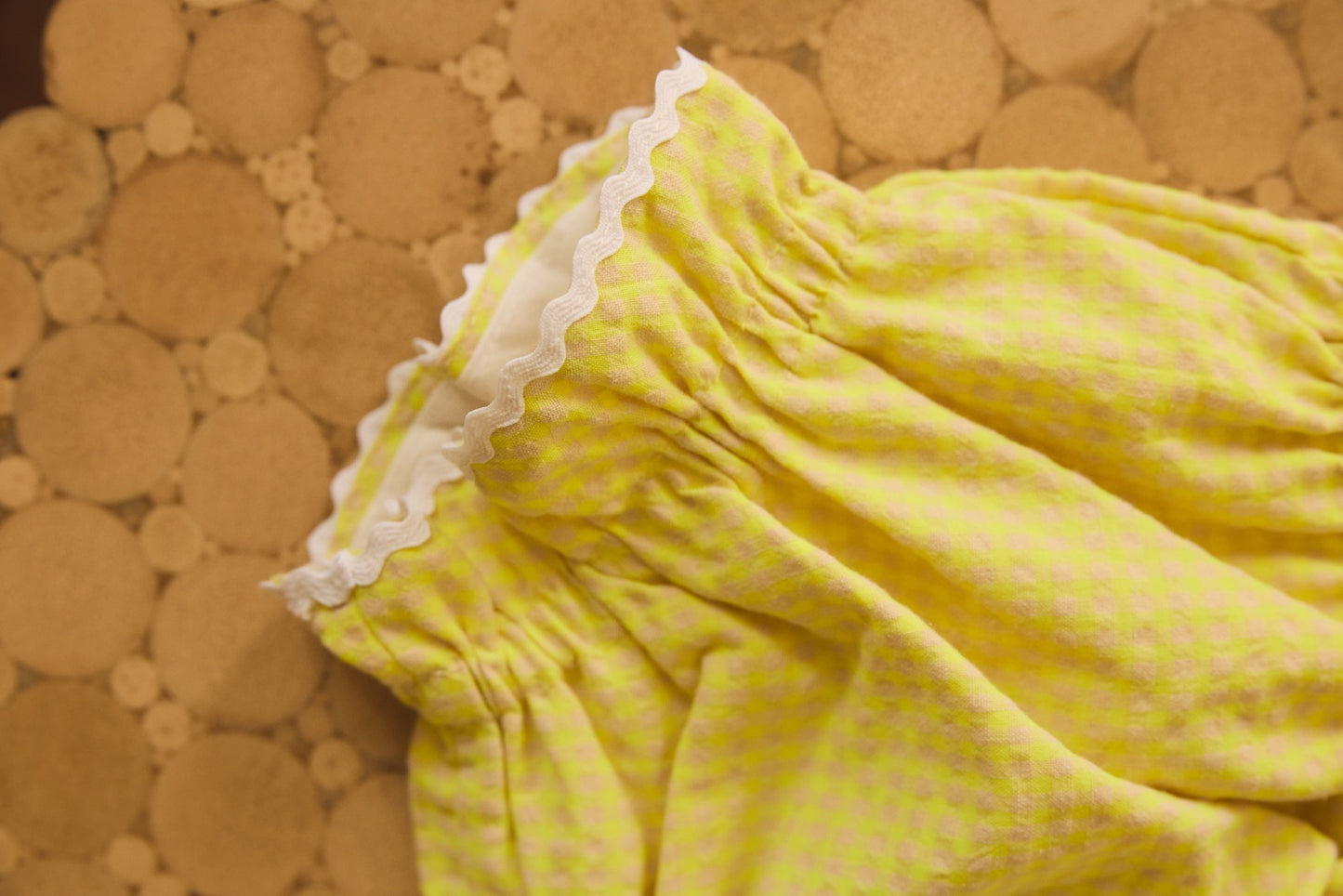 CUBREPAÑAL VICHY AMARILLO