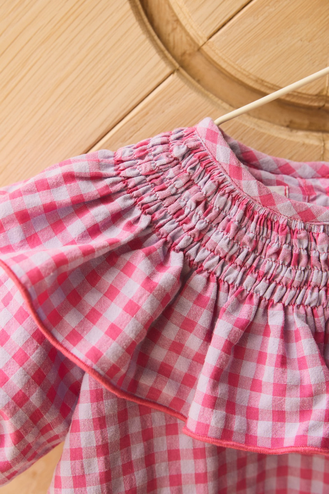 BLUSA VICHY FUCSIA