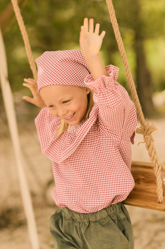 PAÑUELO VICHY CEREZA