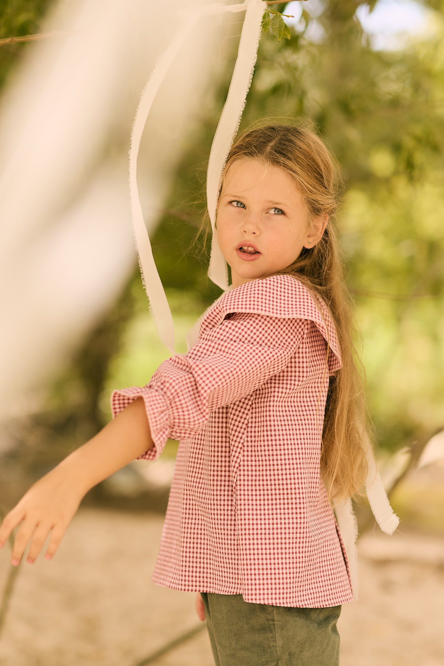 BLUSA VICHY CEREZA