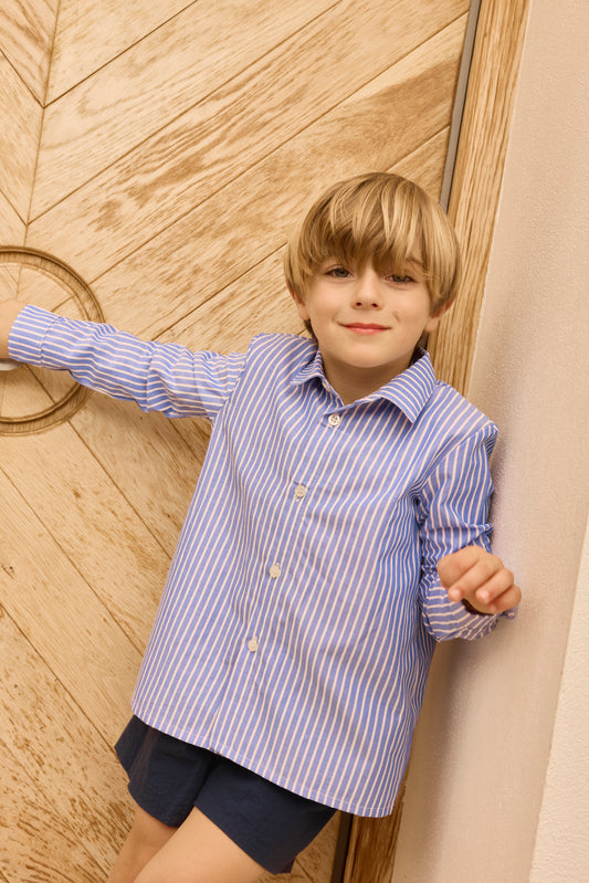 CAMISA  RAYAS AZULES