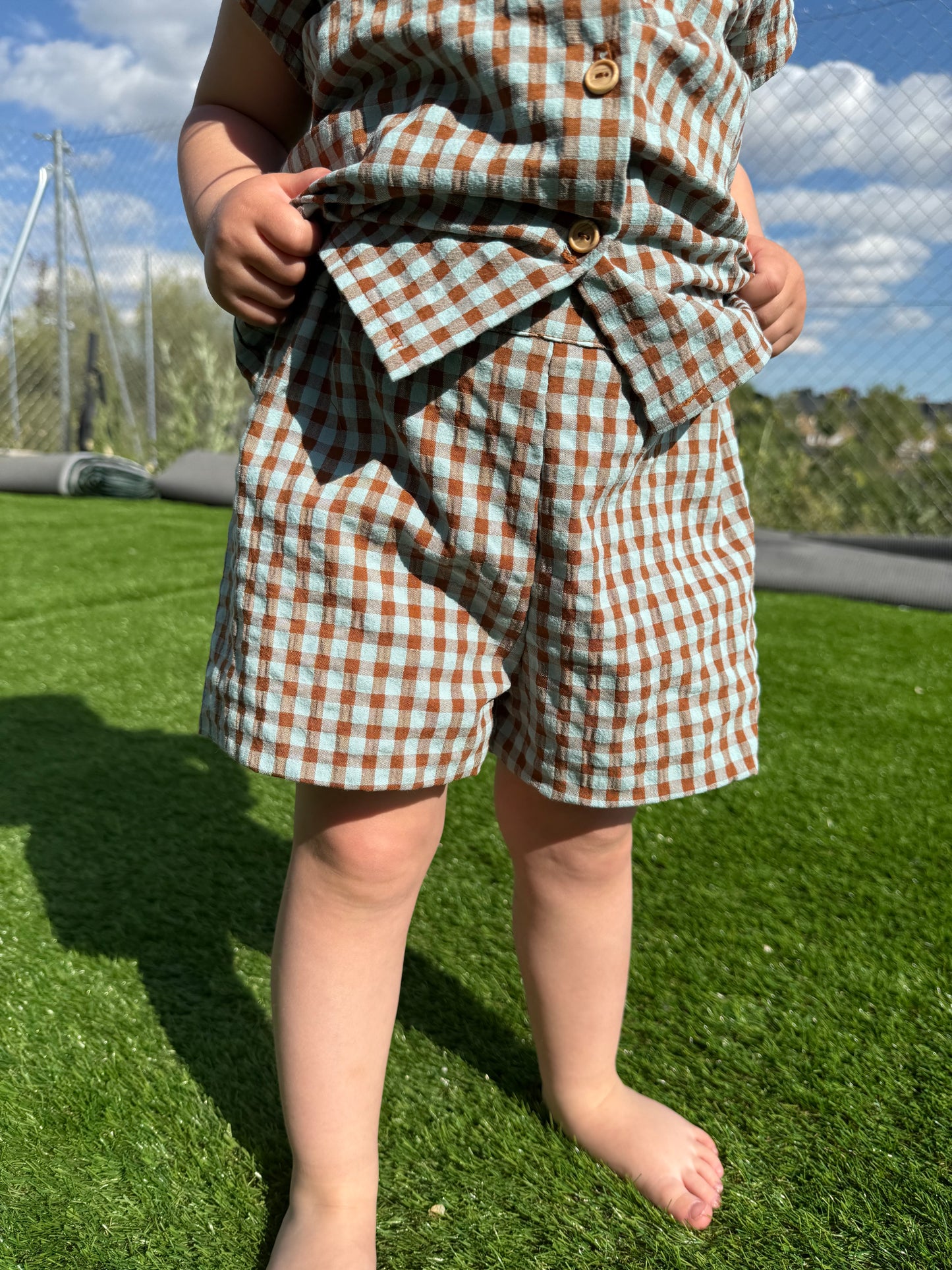 SHORT VICHY   MARRON