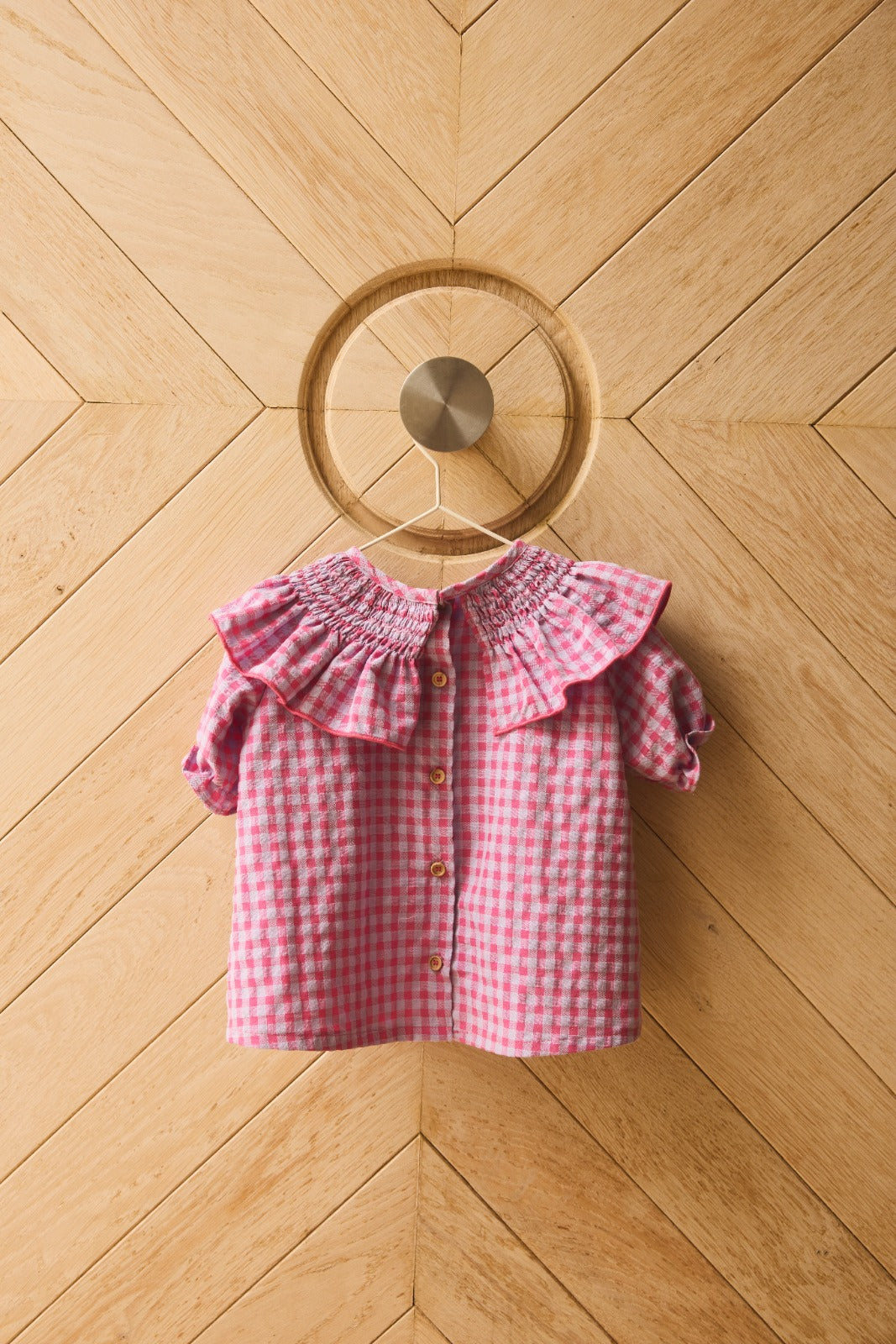 BLUSA VICHY FUCSIA