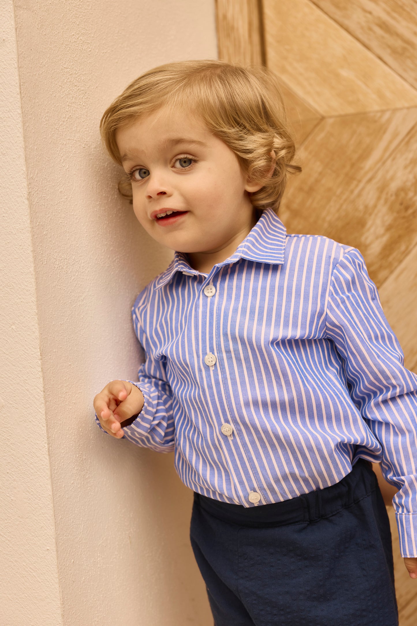 CAMISA  RAYAS AZULES