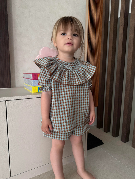 SHORT VICHY   MARRON